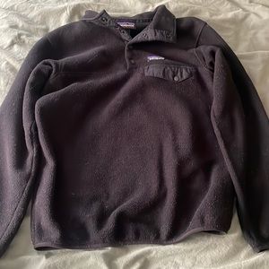 Black Patagonia Women's Lightweight Synchilla® Snap-T® Fleece Pullover size XS